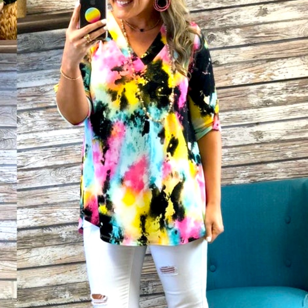 Jennaration Tie Dye Top, Large